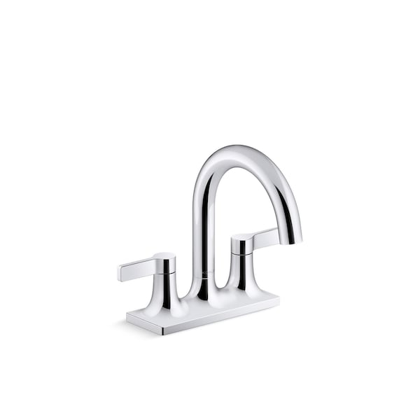 Kohler Centerset Bathroom Sink Facuet, Polished Chrome, 0.5 gpm, 5-1/2 in Spout Reach 28124-4N-CP - main